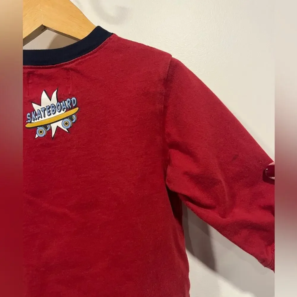 Retro Skateboard Graphic Long Sleeve Tee